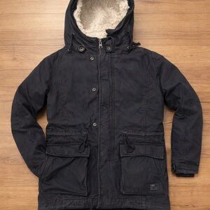 TNA Black Hooded Military Jacket